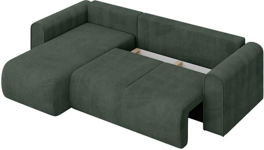 INOSIGN Hoekbank Zacharia optioneel slaapbank met opbergruimte B D H 250 166 86 cm L-vorm met golfondersteuning recamière aan beide zijden te monteren - Foto 8