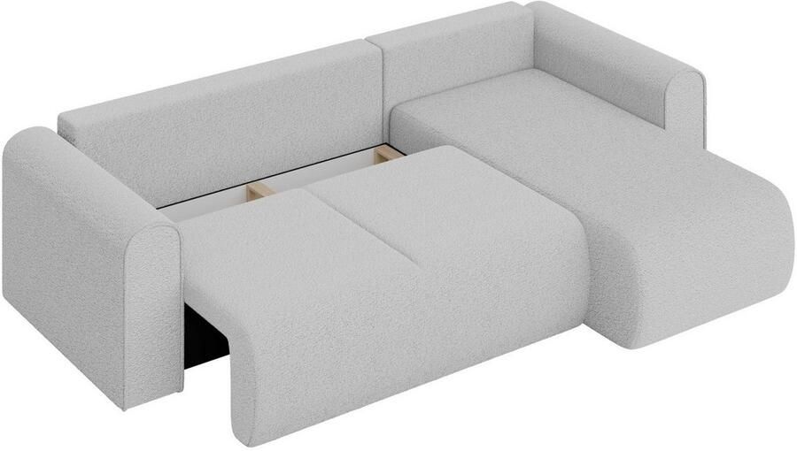 INOSIGN Hoekbank Zacharia optioneel slaapbank met opbergruimte B D H 250 166 86 cm L-vorm met golfondersteuning recamière aan beide zijden te monteren - Foto 6