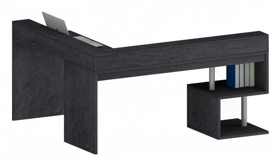 INOSIGN Hoekbureau Esse Bureau in modern design met of zonder monitorsteun breedte 180 160 cm made in italy - Foto 3