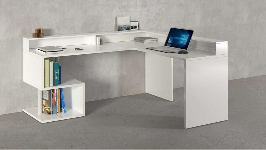 INOSIGN Hoekbureau Esse Bureau in modern design met of zonder monitorsteun breedte 180 160 cm made in italy - Foto 4