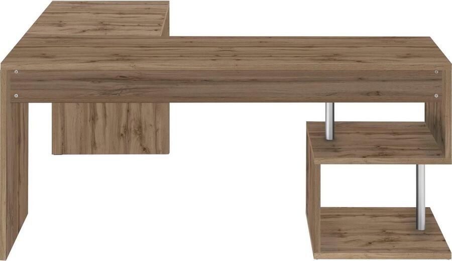 INOSIGN Hoekbureau Esse Bureau in modern design met of zonder monitorsteun breedte 180 160 cm made in italy - Foto 3