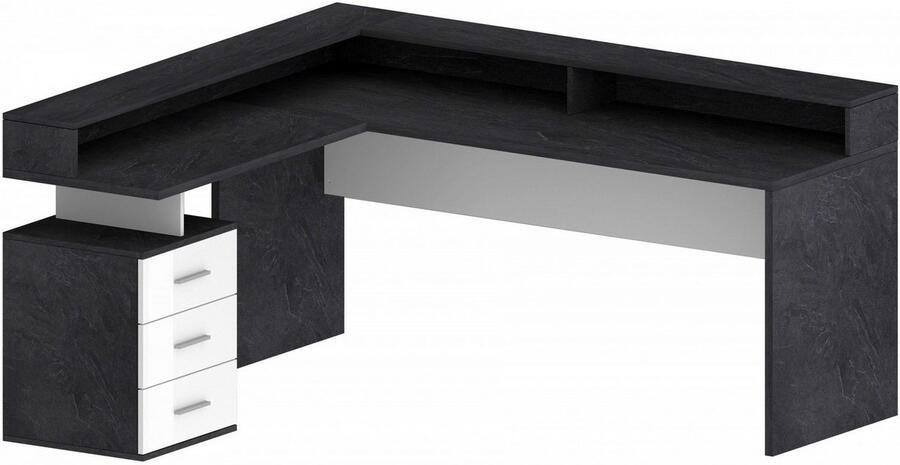 INOSIGN Hoekbureau New Selina Bureau lades met of zonder monitorsteun B 180 160 cm - Foto 5