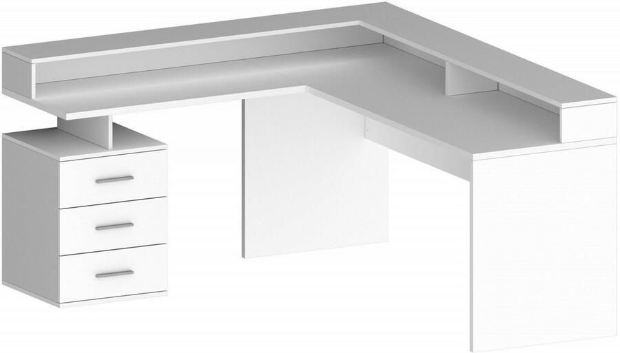 INOSIGN Hoekbureau New Selina Bureau lades met of zonder monitorsteun B 180 160 cm - Foto 3