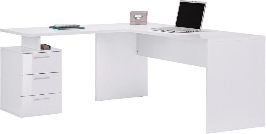 INOSIGN Hoekbureau New Selina Bureau lades met of zonder monitorsteun B 180 160 cm - Foto 5
