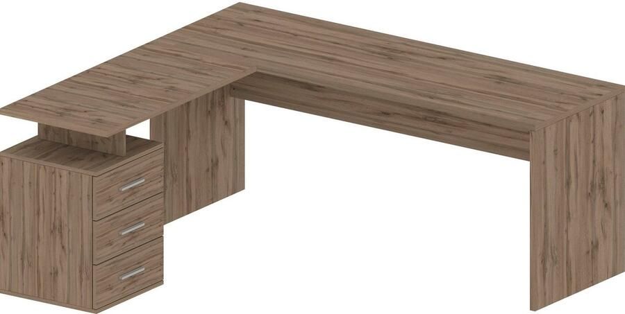 INOSIGN Hoekbureau New Selina Bureau lades met of zonder monitorsteun B 180 160 cm - Foto 8