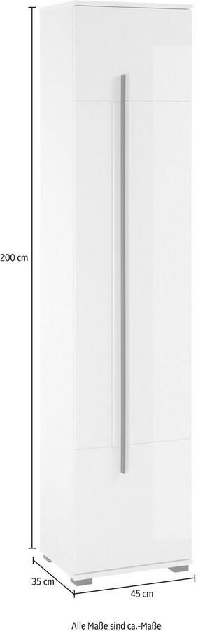 INOSIGN Hoge kast Cantara badkamerkast in hoogglans wit hoge kast in modern ontwerp - Foto 8