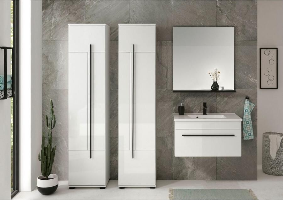 INOSIGN Hoge kast Cantara badkamerkast in hoogglans wit hoge kast in modern ontwerp - Foto 5