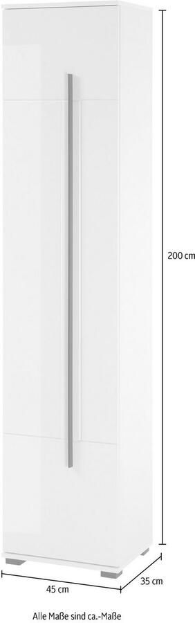 INOSIGN Hoge kast Cantara badkamerkast in hoogglans wit hoge kast in modern ontwerp - Foto 6