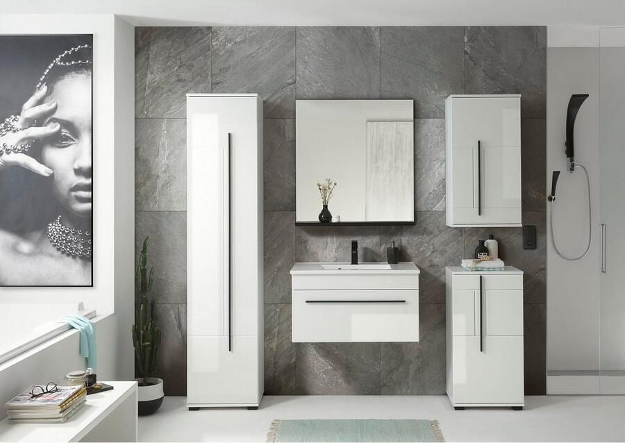 INOSIGN Hoge kast Cantara badkamerkast in hoogglans wit hoge kast in modern ontwerp - Foto 3
