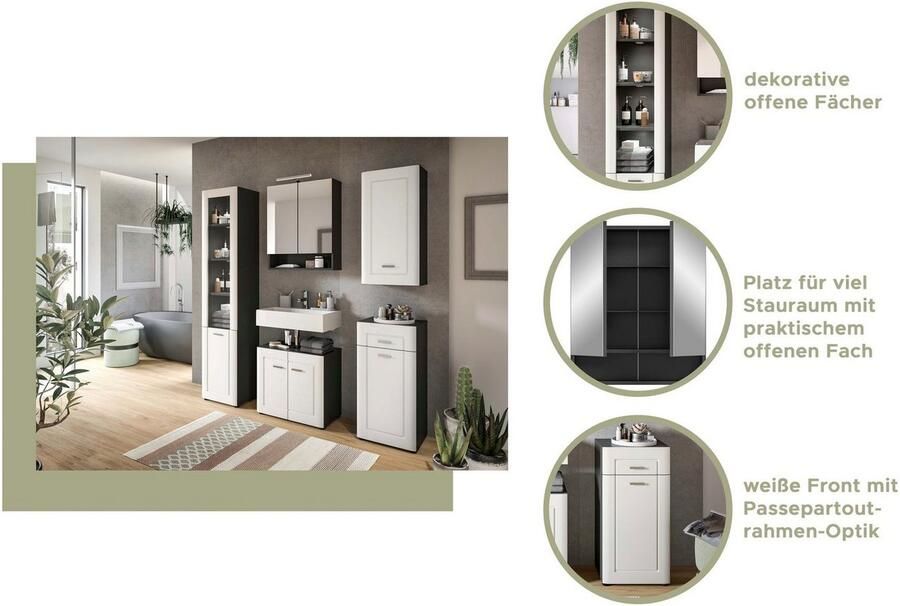 INOSIGN Hoge kast Jarvi breedte 40 cm 1 deur (verwisselbare deurstop) 4 planken (1 stuk) - Foto 4