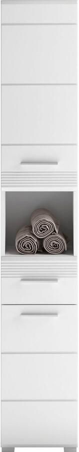 INOSIGN Hoge kast Malmö Breedte 30 cm 2 deuren 1 lade 1 open vak MDF-front in verschillende kleuren verkrijgbaar badkamermeubels badkamerkast kast badkamer - Foto 6