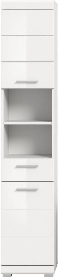 INOSIGN Hoge kast Siena breedte 37 cm 2 deuren 1 lade 2 open vakken MDF-front in verschillende kleuren verkrijgbaar badkamermeubels badkamerkast kast badkamer (1 stuk) - Foto 8