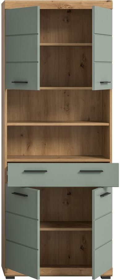 INOSIGN Hoge kast Siena breedte 74 cm 4 deuren 1 lade 2 open vakken MDF-front in verschillende kleuren verkrijgbaar badkamermeubels badkamerkast kast badkamer - Foto 7