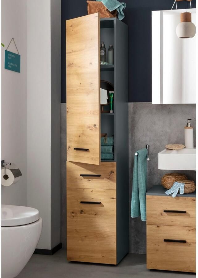 INOSIGN Hoge kast Skara 3 verstelbare planken achter de deuren breedte 38 cm hoogte 18 cm - Foto 4