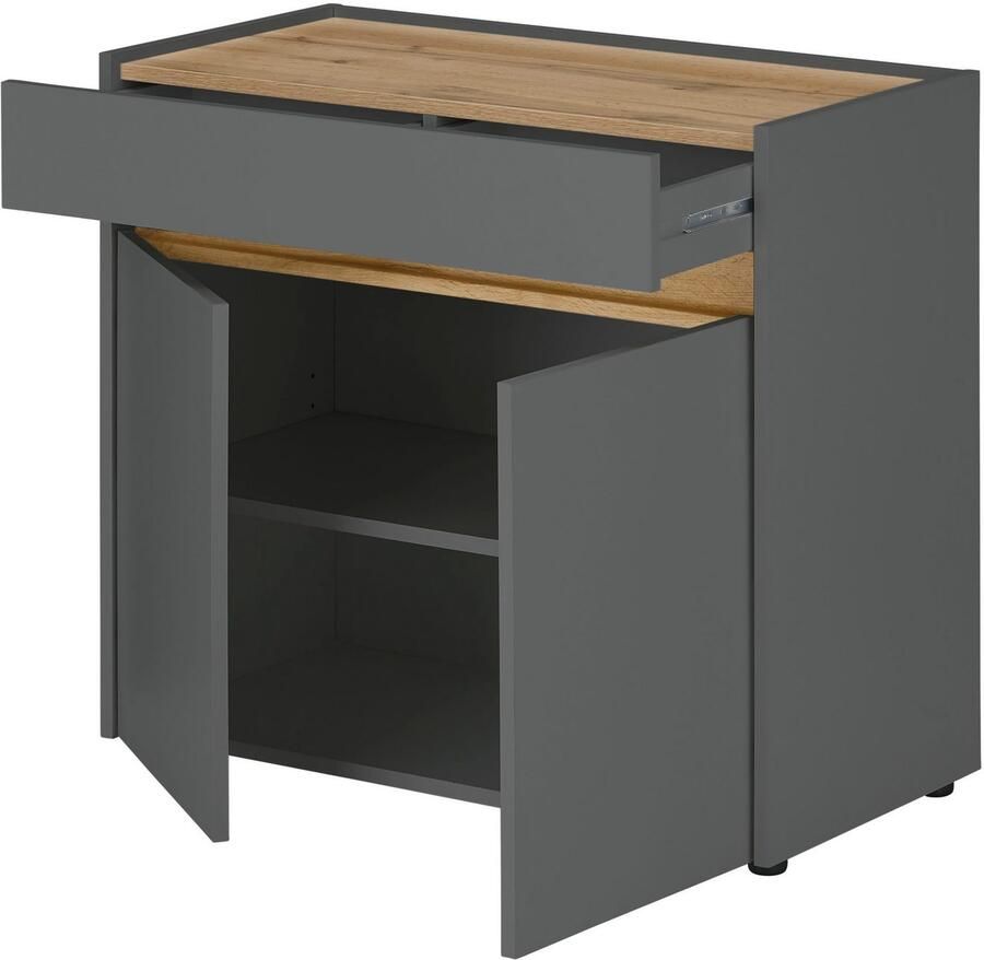 INOSIGN Kantoormeubelset CITY GiRON modern design Thuiswerk Kantoor in twee kleuren Wotan Eik (set 3-delig)