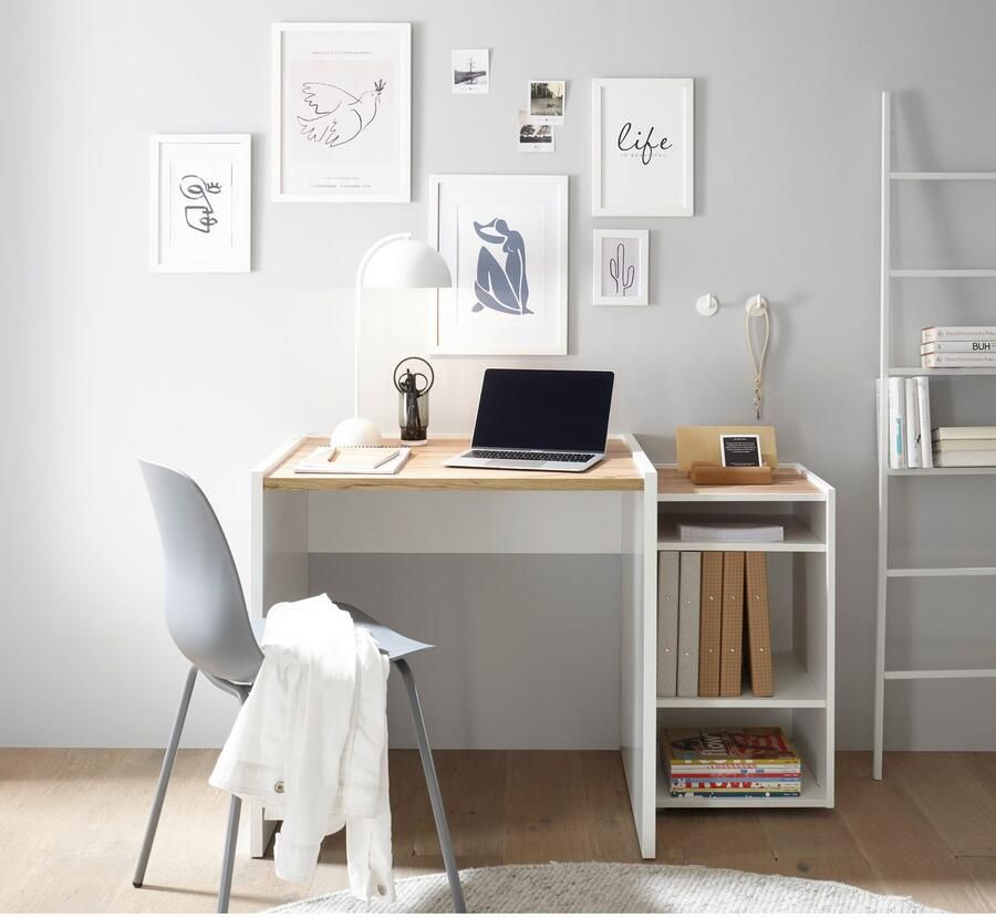 INOSIGN Kantoormeubelset CITY GiRON modern design Thuiswerk Kantoor in twee kleuren Wotan Eik (set 2-delig) - Foto 3