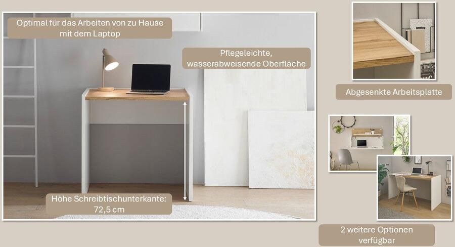 INOSIGN Kantoormeubelset CITY GiRON modern design Thuiswerk Kantoor in twee kleuren Wotan Eik (set 3-delig) - Foto 7