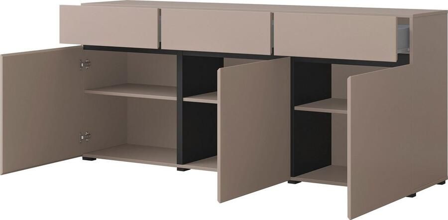INOSIGN Kast Cross breedte 180 cm moderne greeploze kast 3 deuren 3 laden - Foto 8