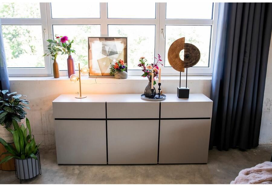 INOSIGN Kast Cross breedte 180 cm moderne greeploze kast 3 deuren 3 laden - Foto 2