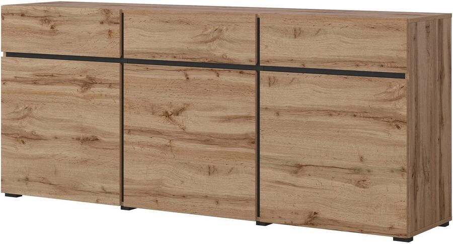 INOSIGN Kast Cross breedte 180 cm moderne greeploze kast 3 deuren 3 laden - Foto 5