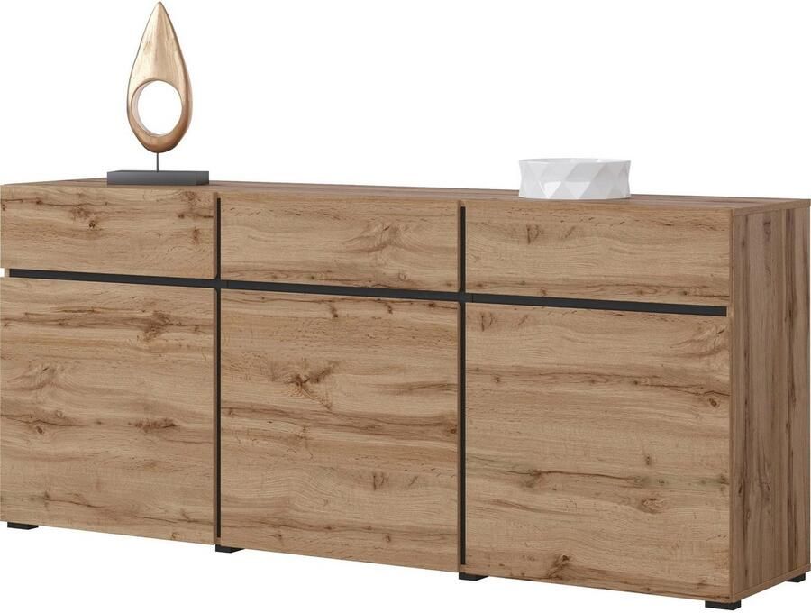 INOSIGN Kast Cross breedte 180 cm moderne greeploze kast 3 deuren 3 laden - Foto 3