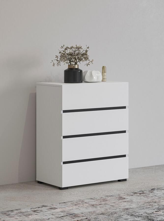 INOSIGN Kast Cross Breedte 60 cm moderne greeploze sideboard 4 lades - Foto 6