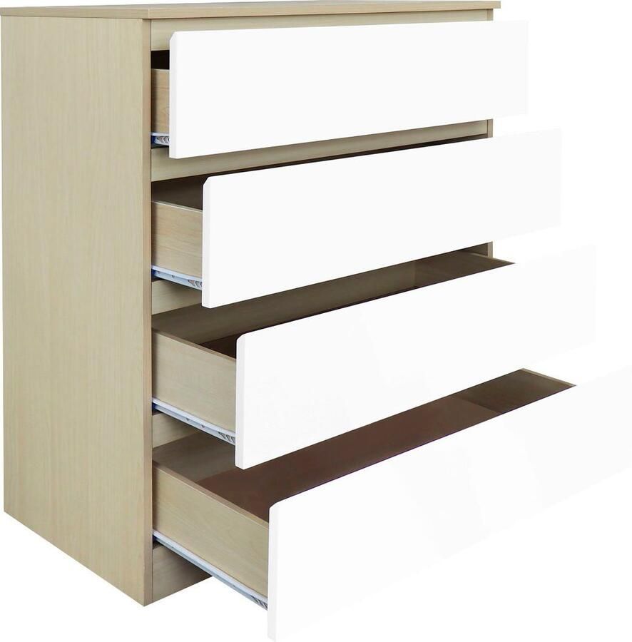 Artistiq Living Artistiq Ladekast Youba Met 4 laden Naturel Wit - Foto 2