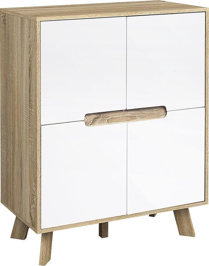 Artistiq Living Artistiq Opbergkast Gonzalo 102 x 80cm Naturel Wit - Foto 4