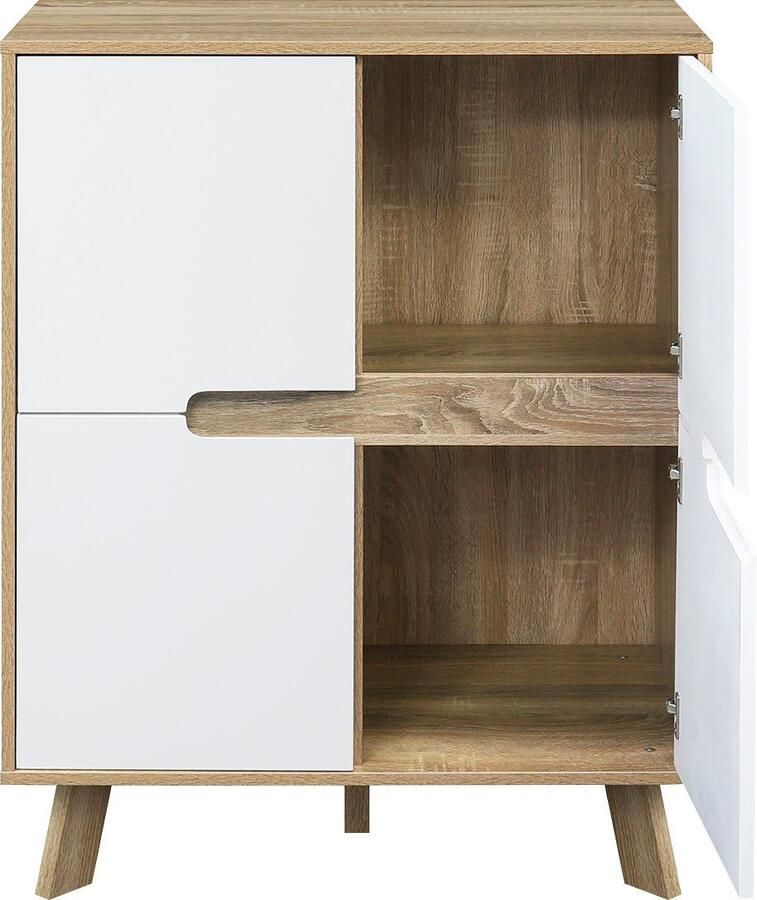 Artistiq Living Artistiq Opbergkast Gonzalo 102 x 80cm Naturel Wit - Foto 2