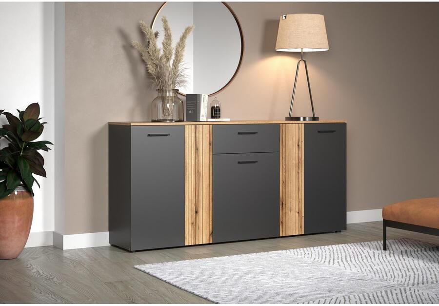 INOSIGN Kast Estepona Sideboard met aanpasbare deuren met groefontwerp - Foto 5