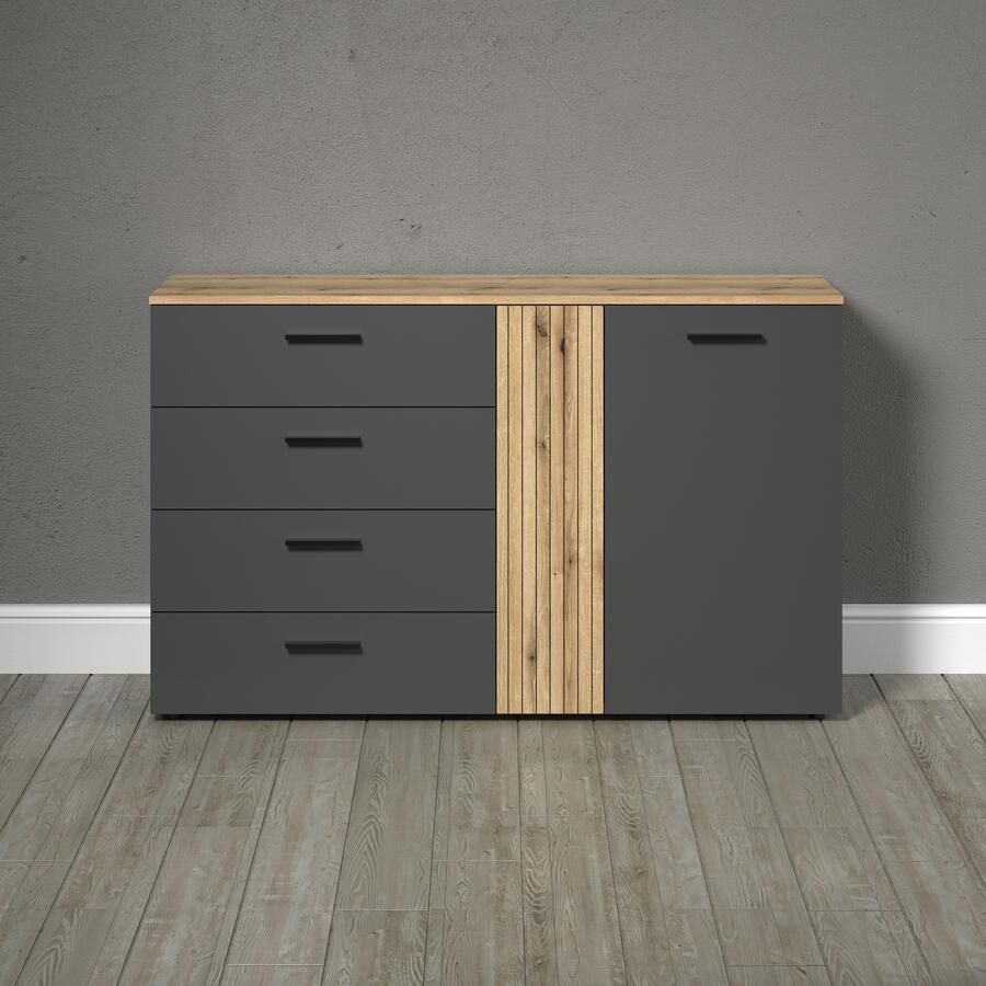 INOSIGN Kast Estepona Sideboard met volledig uittrekbare lades (B D H) 139 38 86 cm (1 stuk) - Foto 8