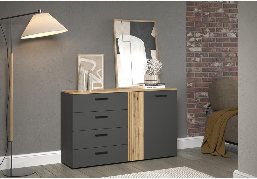 INOSIGN Kast Estepona Sideboard met volledig uittrekbare lades (B D H) 139 38 86 cm (1 stuk) - Foto 5