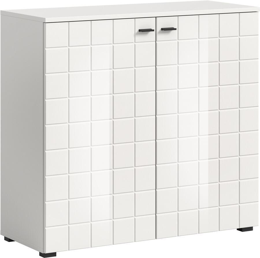 INOSIGN Kast Gora breedte 92 cm gefreesde front in wafelstructuur hoogglans - Foto 6