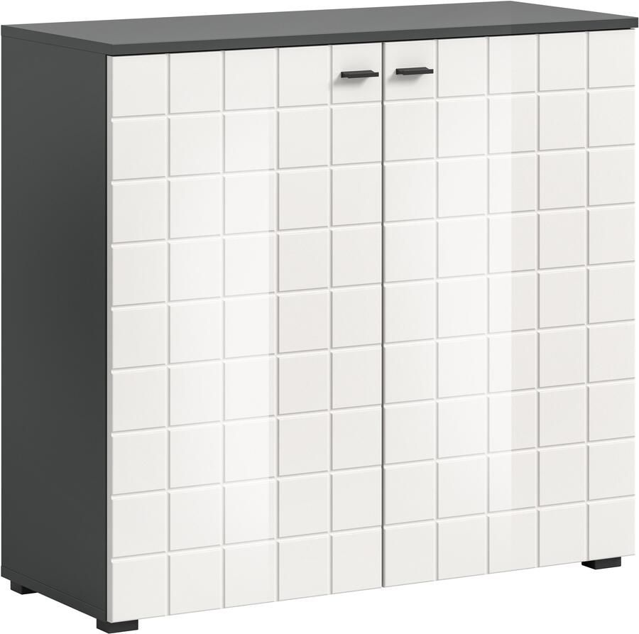 INOSIGN Kast Gora breedte 92 cm gefreesde front in wafelstructuur hoogglans - Foto 5