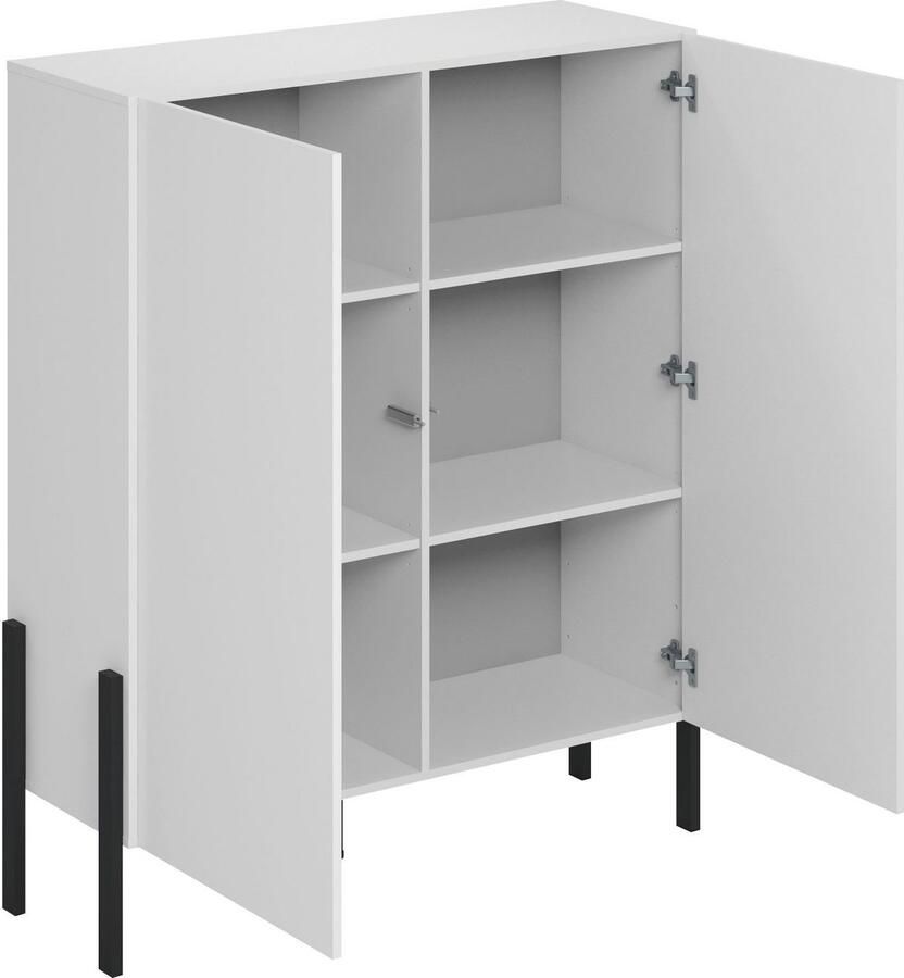 INOSIGN Kast Jukon breedte 110 cm moderne grepless hoge kast 2 deuren - Foto 2