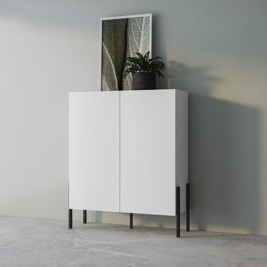 INOSIGN Kast Jukon breedte 110 cm moderne grepless hoge kast 2 deuren - Foto 2