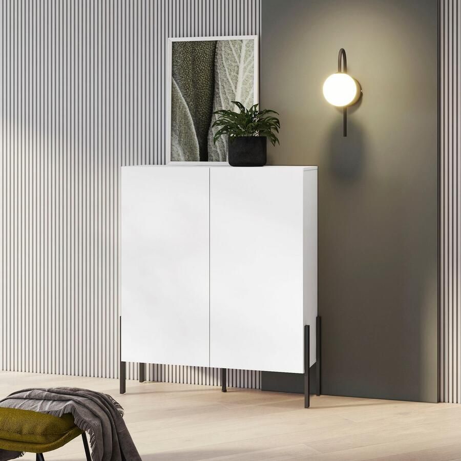 INOSIGN Kast Jukon breedte 110 cm moderne grepless hoge kast 2 deuren - Foto 3
