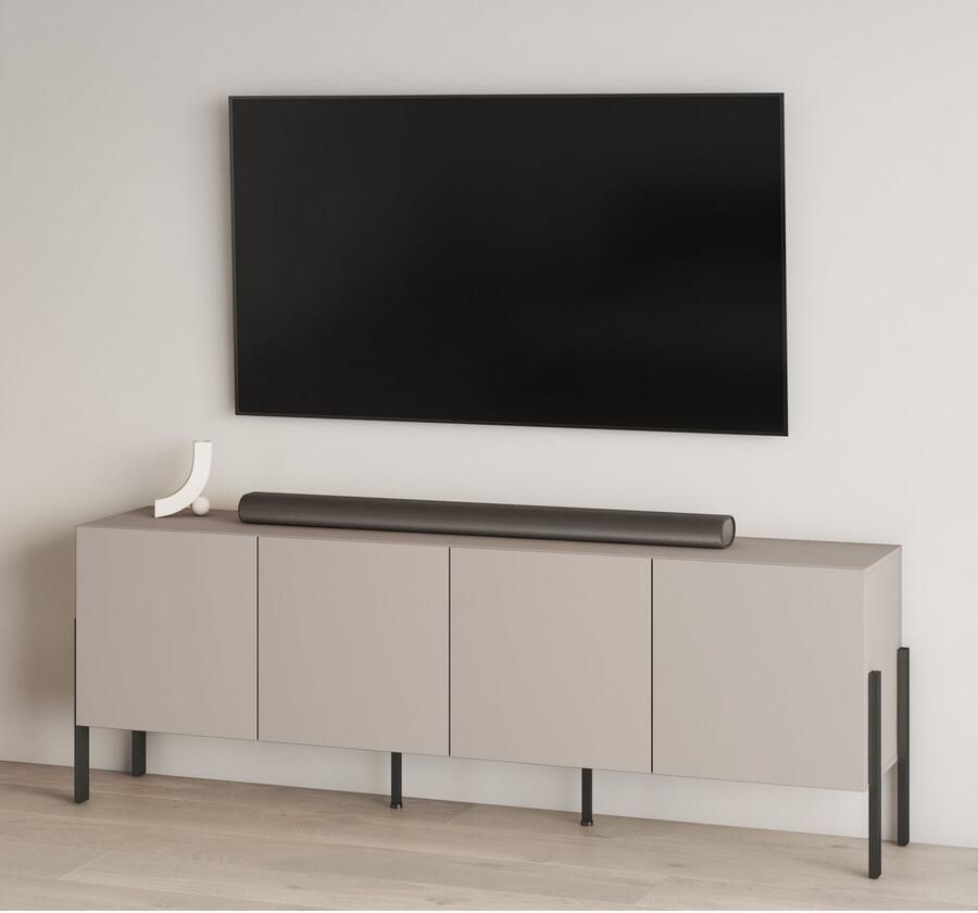 INOSIGN Kast Jukon breedte 200 cm moderne grepless commode 4 deuren Sideboard dressoir met veel opbergruimte push-to-open functie - Foto 3