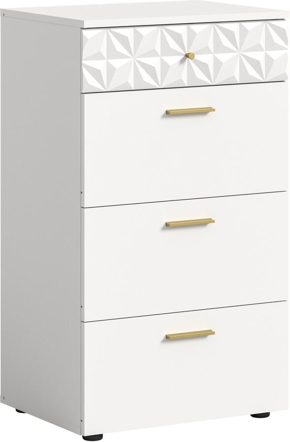 INOSIGN Kast Ladekast met 4 lades & Ornamentafscheiding Gang hal gangkast kast multifunctionele kast ladekast - Foto 6