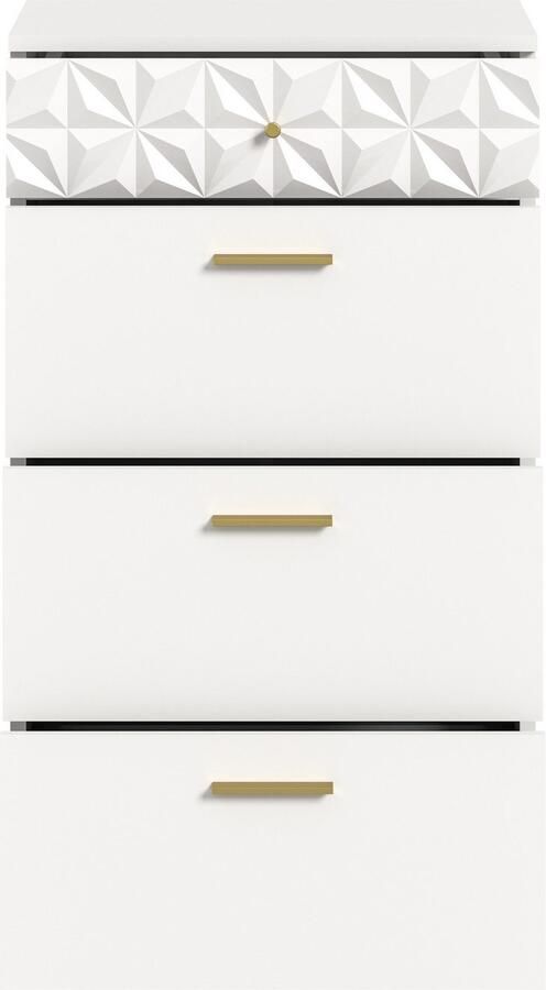 INOSIGN Kast Ladekast met 4 lades & Ornamentafscheiding Gang hal gangkast kast multifunctionele kast ladekast - Foto 5