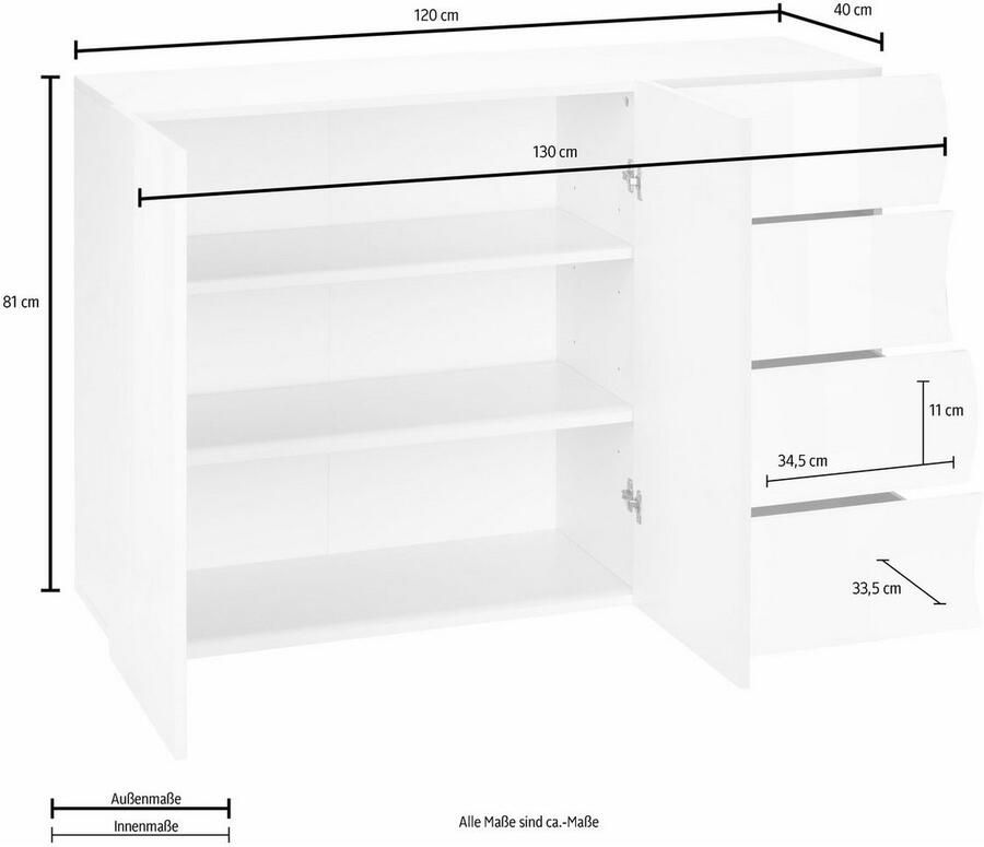 INOSIGN Kast Onda Breedte 130 cm - Foto 2