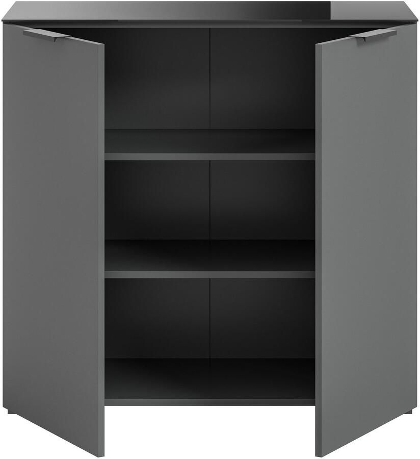 INOSIGN Kast Raio Breedte 90 cm 2 deuren 2 legplanken Bovenblad met glasplaat - Foto 3