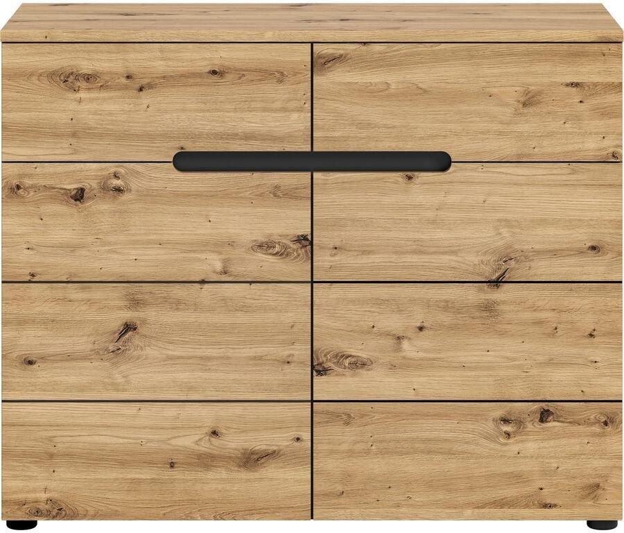 INOSIGN Kast Rehat Breedte 100cm Basaltgrijs Artisan Eik 2 deuren 2 lades - Foto 5