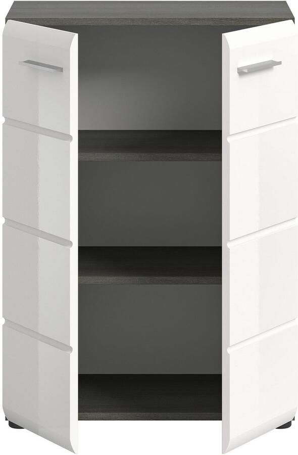 INOSIGN Kast Rumba Breedte 60cm in Rookzilverkleur nabootsing Wit Hoogglans - Foto 3