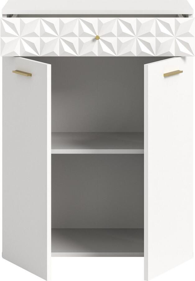 INOSIGN Kast Schoenenkast 1 lade 2 deuren 1 legplank Ornamentafscheiding Gang hal gangkast kast multifunctionele kast 2-deurs commode - Foto 4