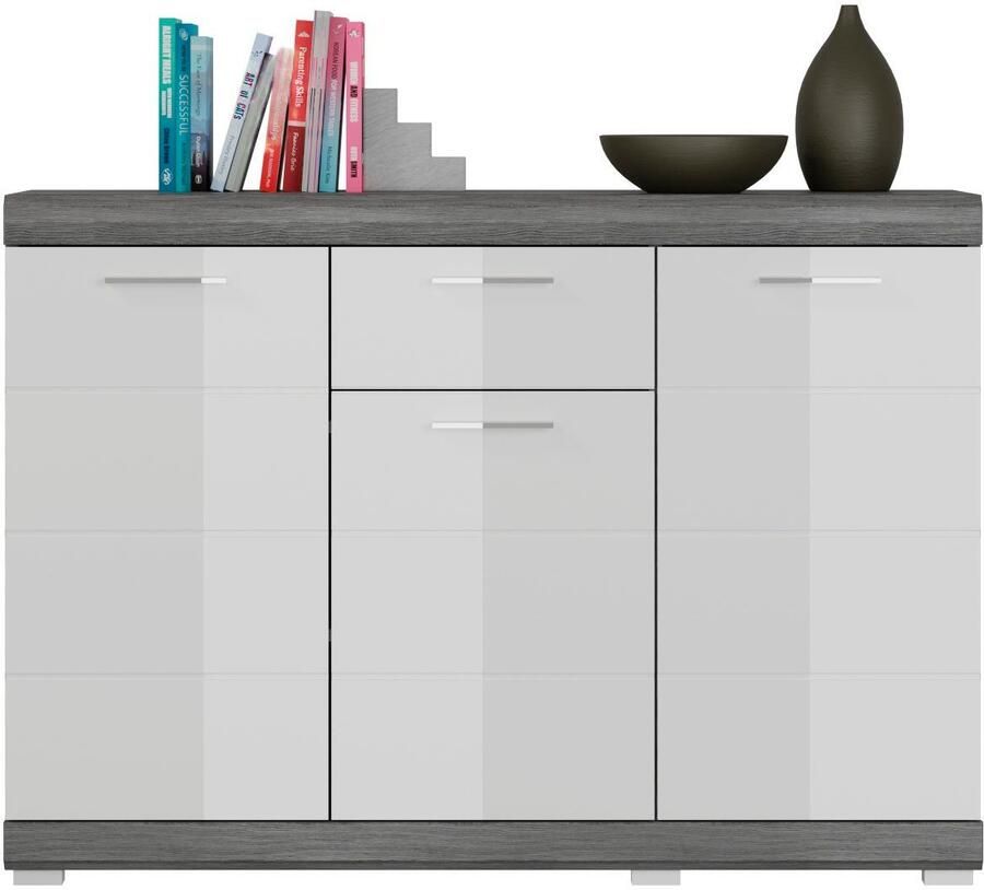 INOSIGN Kast Siena breedte 120 cm 3 deuren 1 lade 5 legplanken 8 vakken - Foto 2