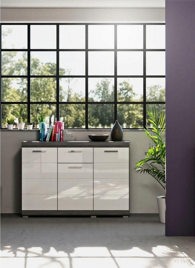 INOSIGN Kast Siena breedte 120 cm 3 deuren 1 lade 5 legplanken 8 vakken - Foto 3