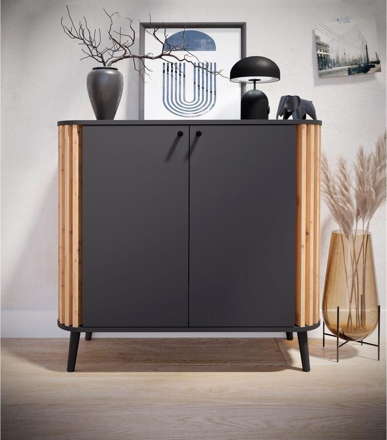 INOSIGN Kast Stavanger Breedte 92 cm Paneel-stokjes-uitstraling 2 Deuren 2 Vakken (1 stuk) - Foto 3