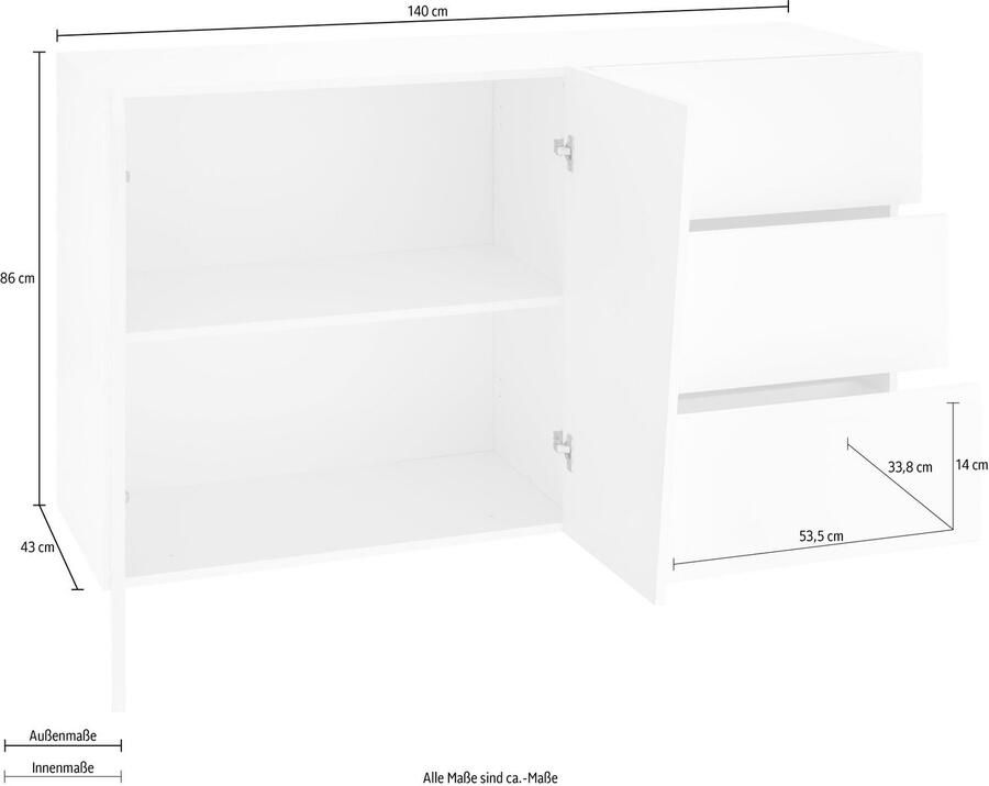 INOSIGN Kast VEGA Breedte 140 cm - Foto 2