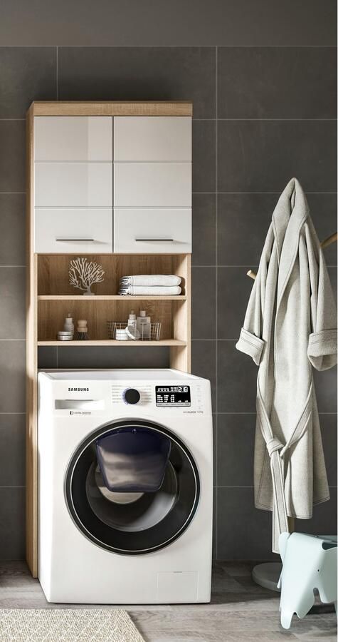 INOSIGN Kast voor wasmachine Siena breedte 63 cm voor wasmachine & droger 2 deuren MDF-front - Foto 6